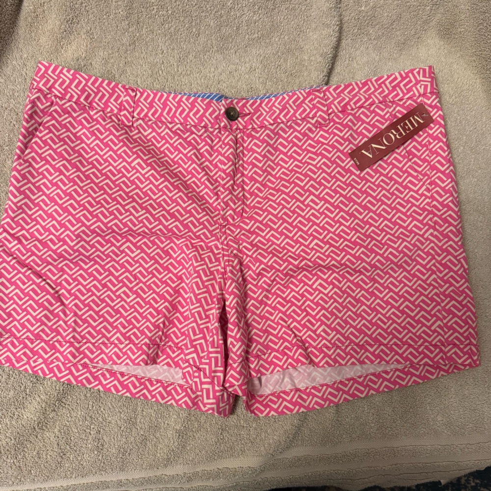Pink Patterned Women's Shorts